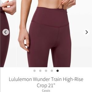 Lulu Wunder Train Crop 21” BRAND NEW- washed but never worn.